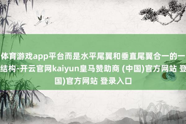 体育游戏app平台而是水平尾翼和垂直尾翼合一的一个微型结构-开云官网kaiyun皇马赞助商 (中国)官方网站 登录入口